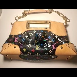 100% auth Louis vuitton Judy Multicolor MM Black